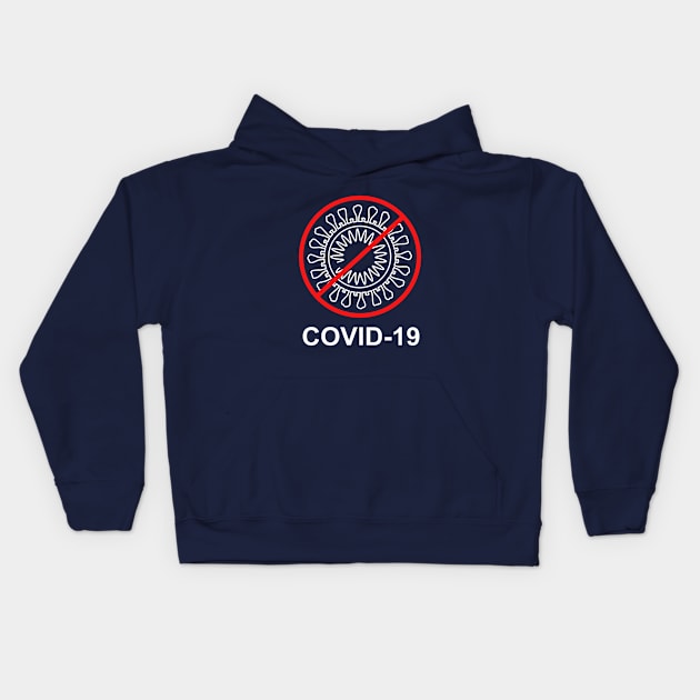 Covid-19 White Color Kids Hoodie by mursyidinejad